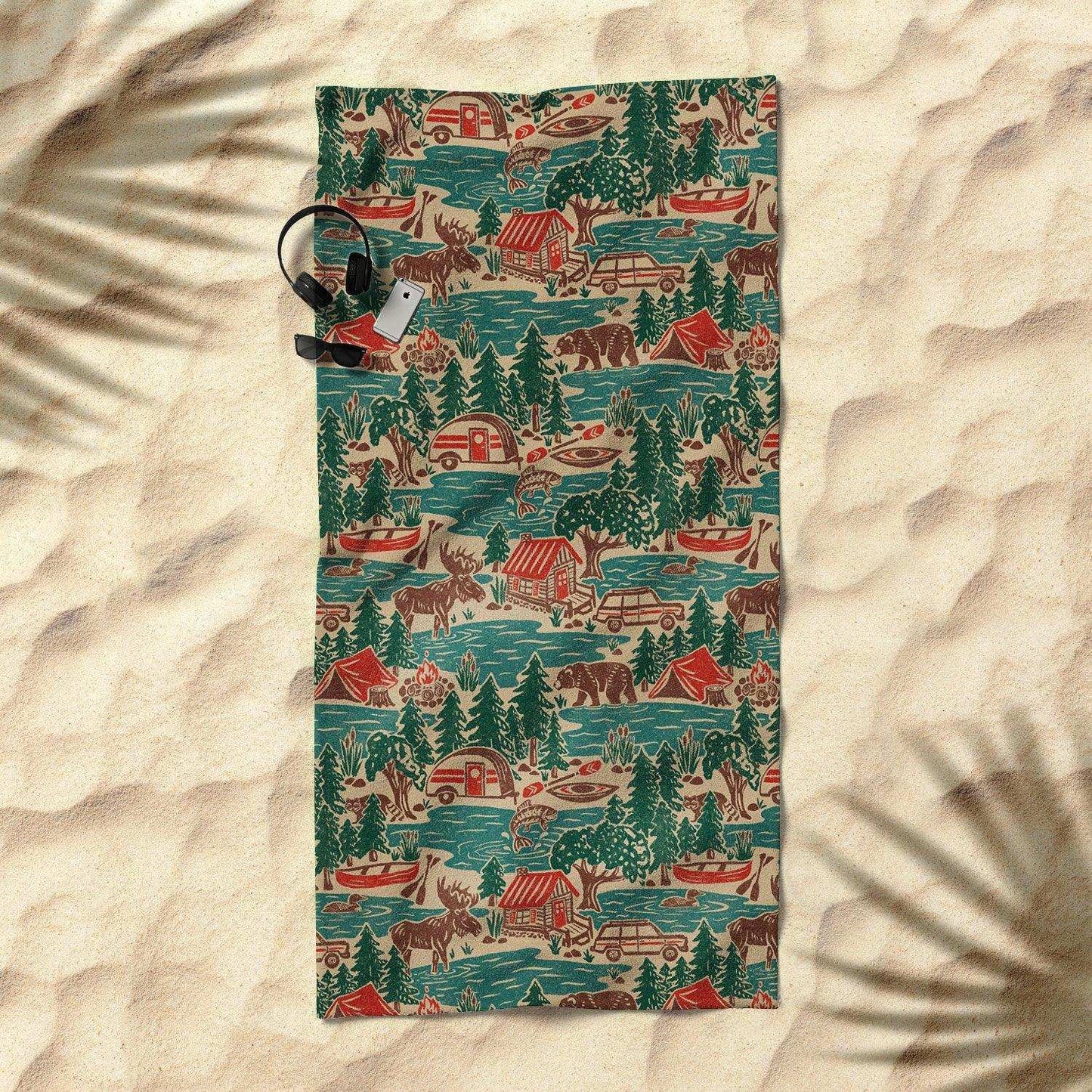 North Country Summer Vintage Beach Towel