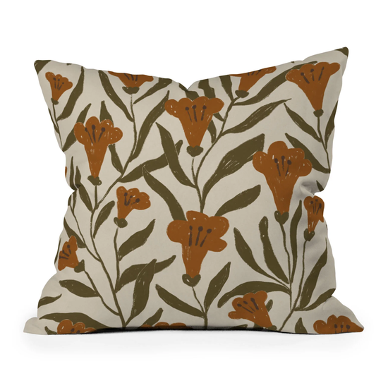 Bellflower Throw Pillow