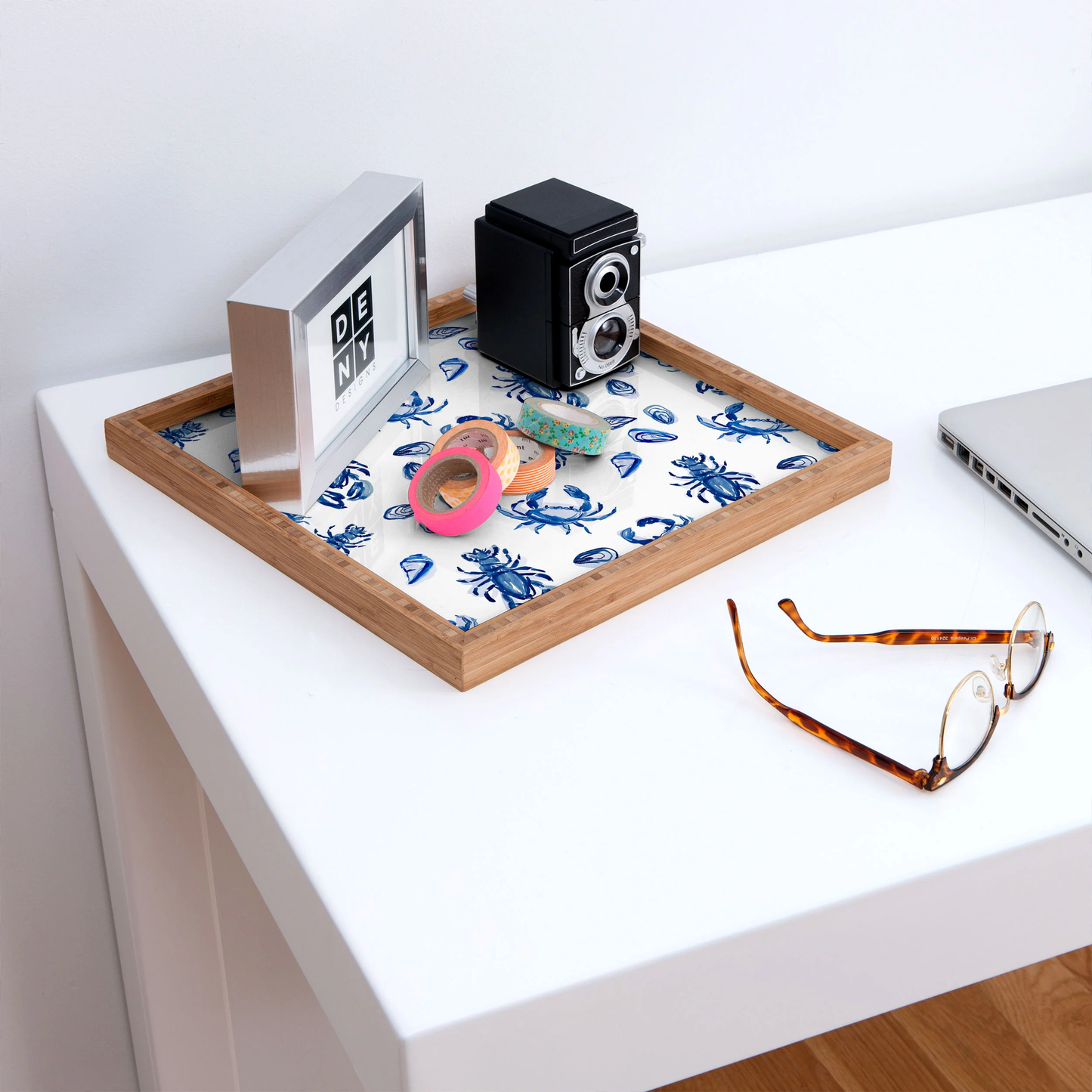 Sea Life Square Bamboo Tray