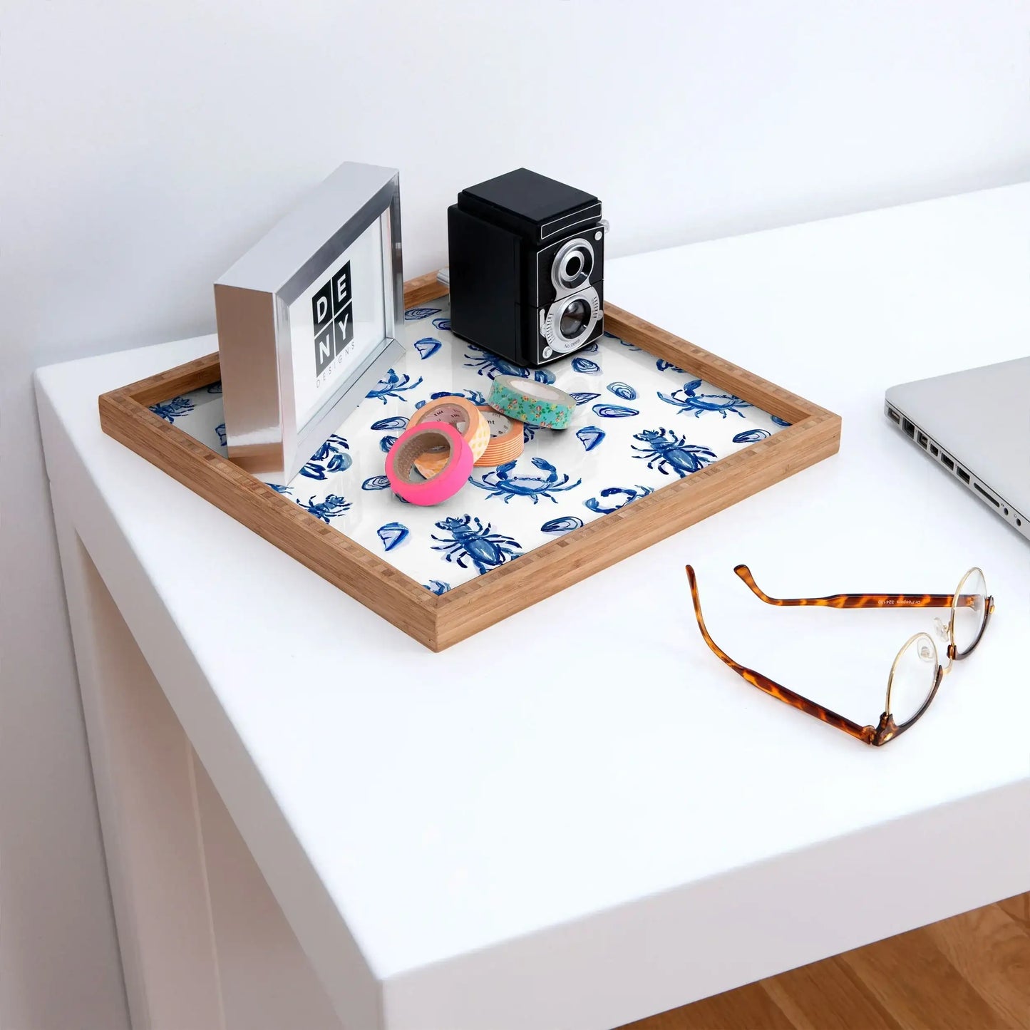 Sea Life Square Bamboo Tray