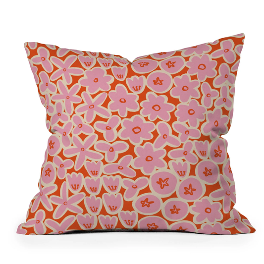 Vibrant Summer Throw Pillow