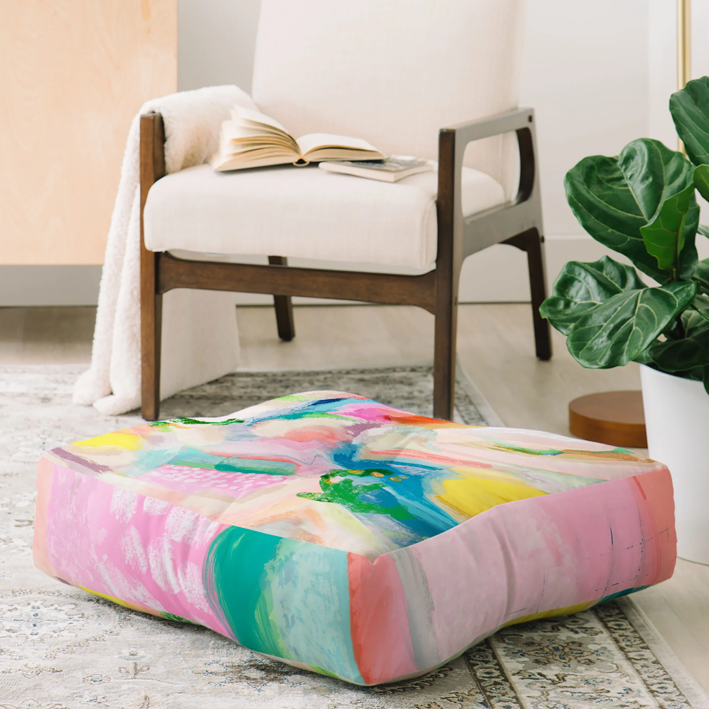 Community Garden Floor Pillow