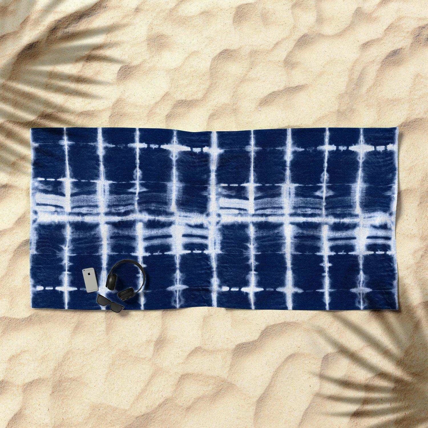 Shibori Itajime Beach Towel