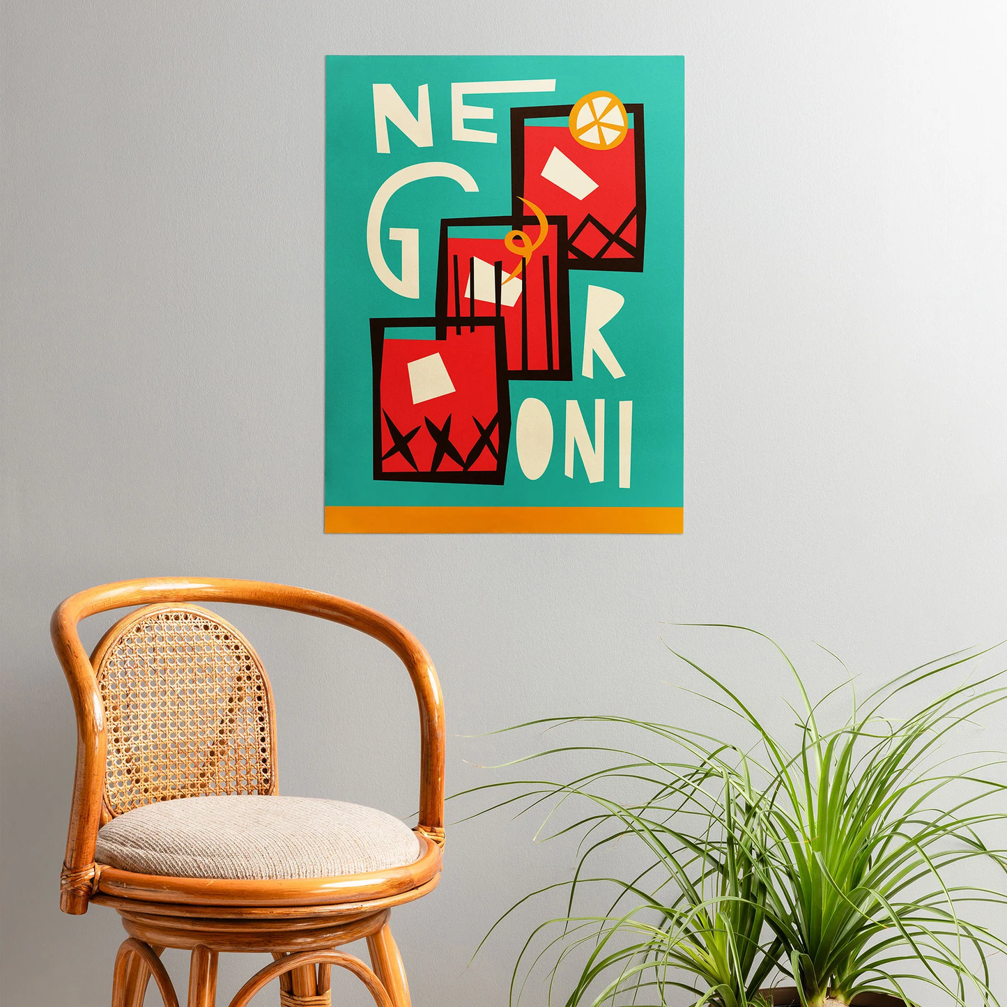 Negroni Cocktail Poster Art