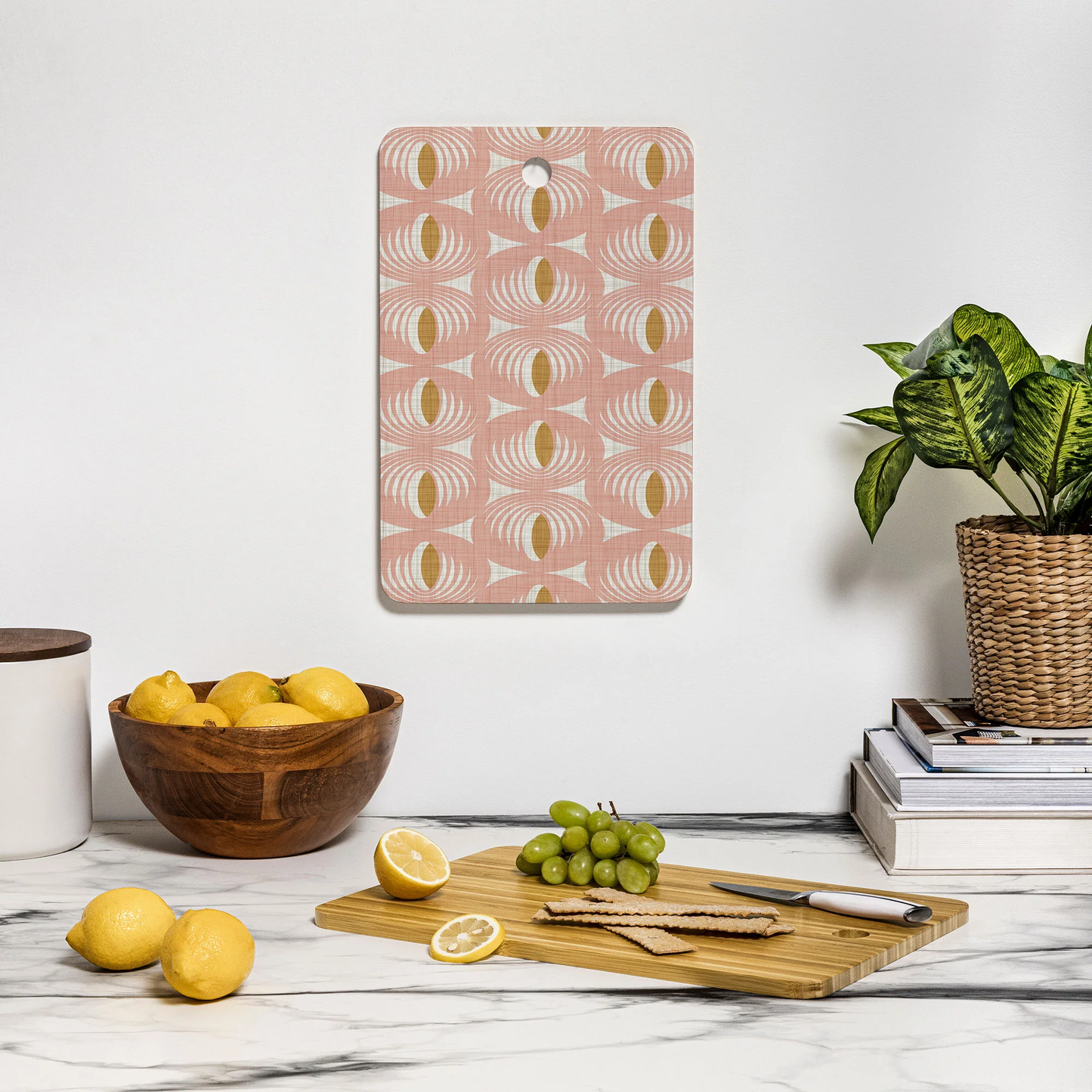 Oculus Pink Bamboo Cutting Board