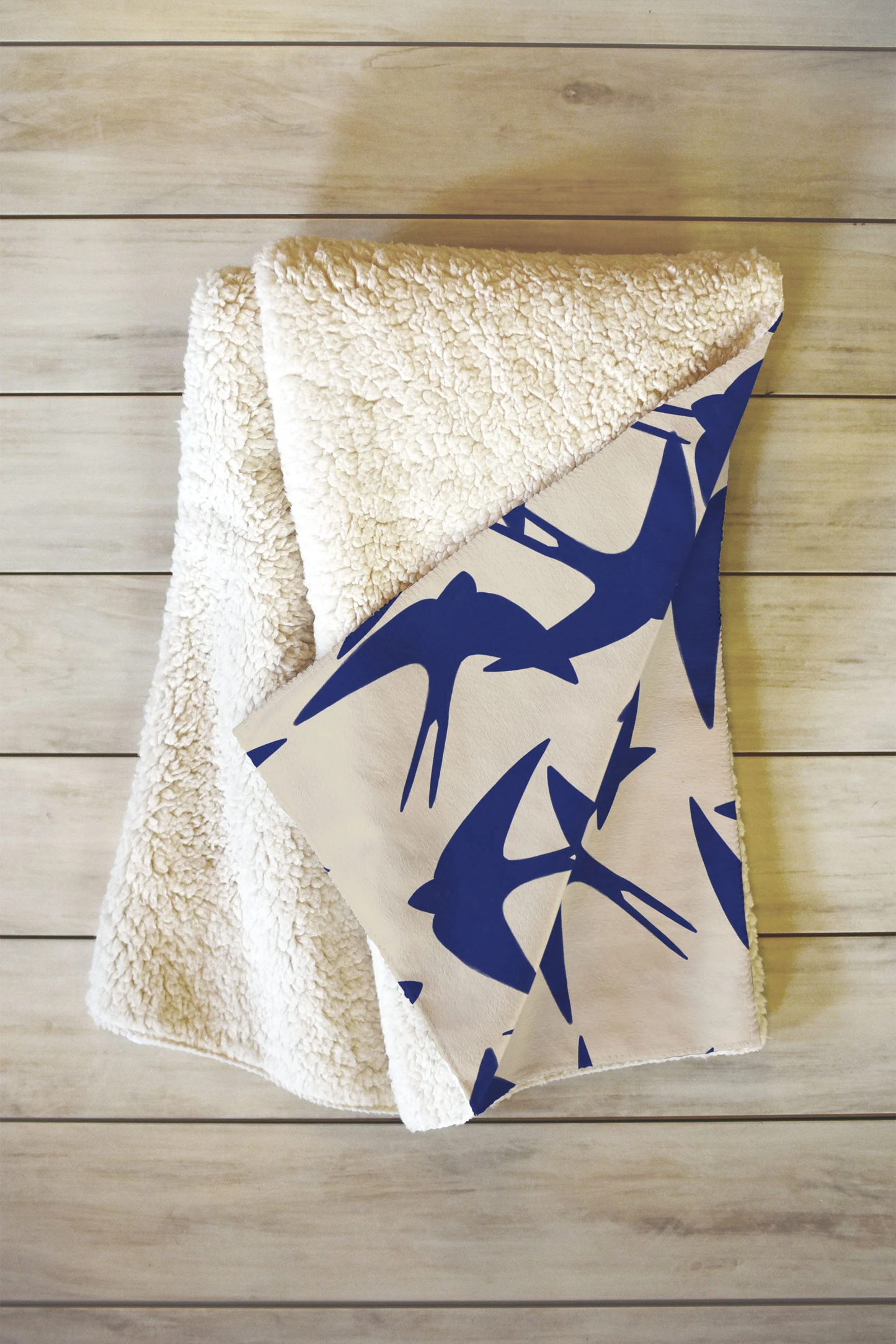 Spring Swallows Sherpa Throw Blanket - Heavyweight