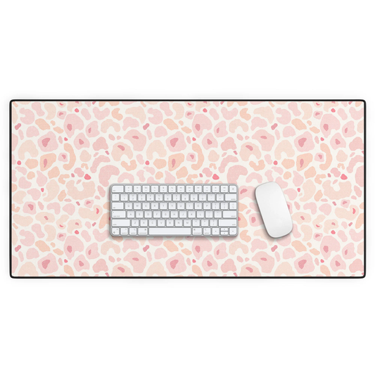 Blush Leopard Desk Mat