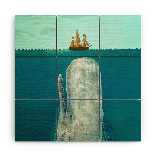 The Whale Wood Wall Mural
