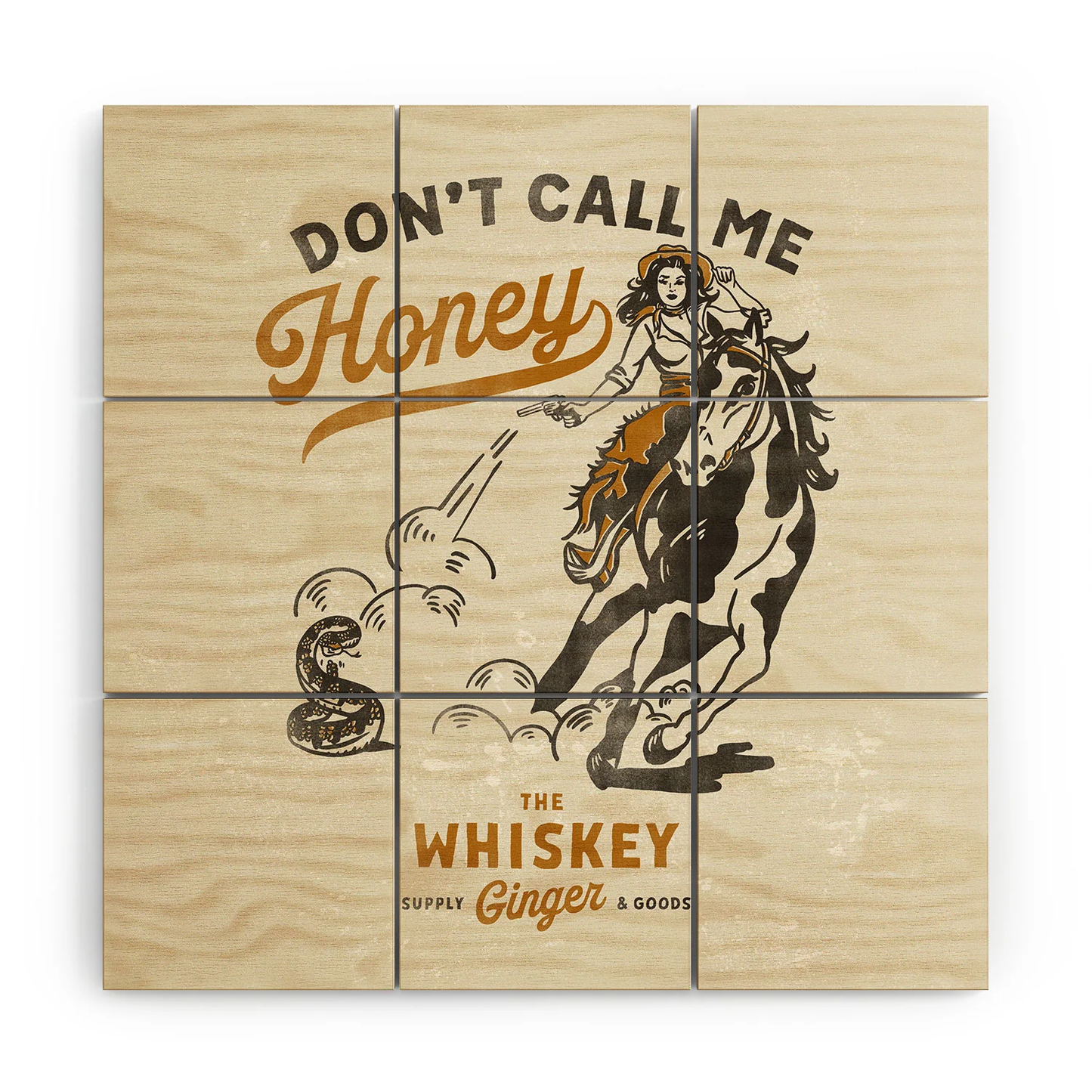 Dont Call Me Honey Wood Wall Mural