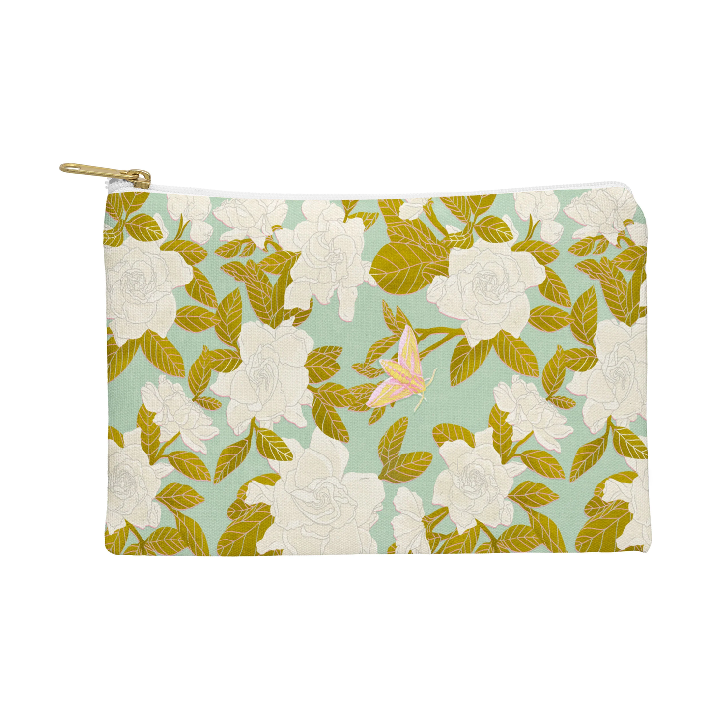 Gardenias Zippered Pouch