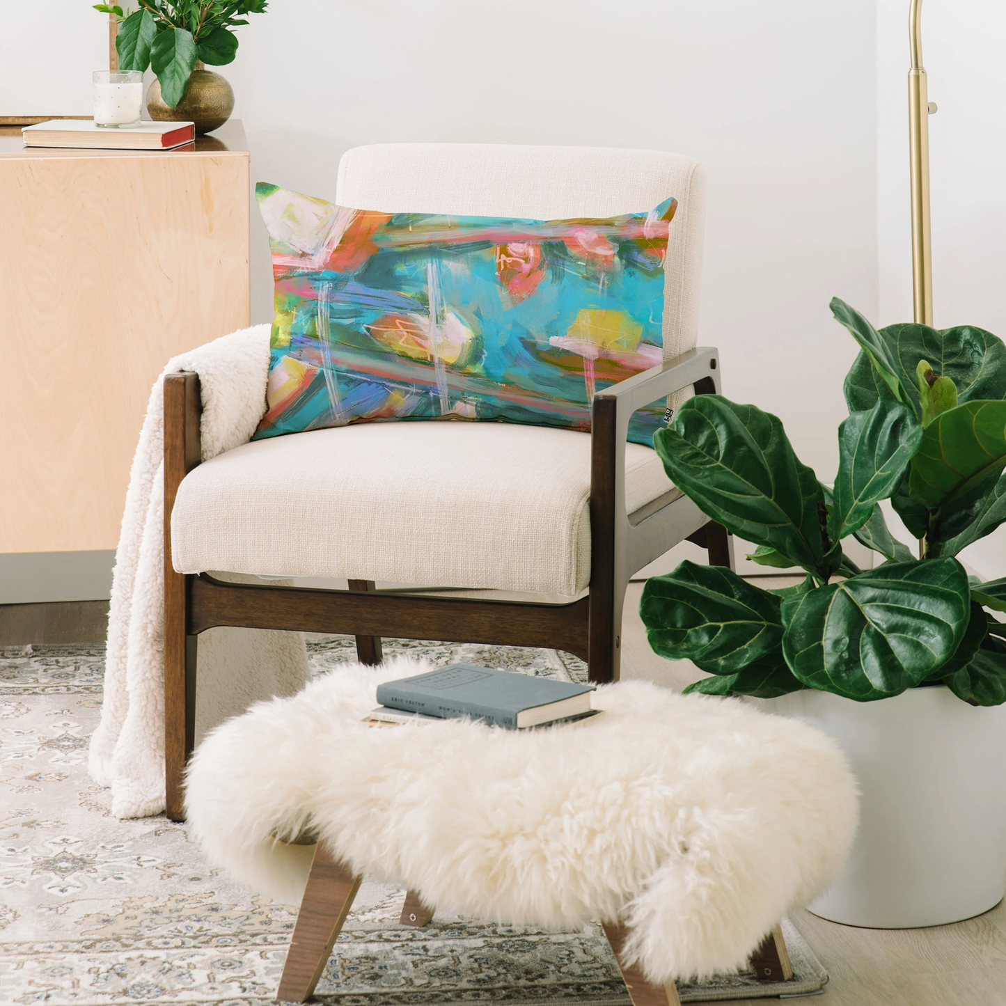 Where the Boats Go Lumbar Throw Pillow