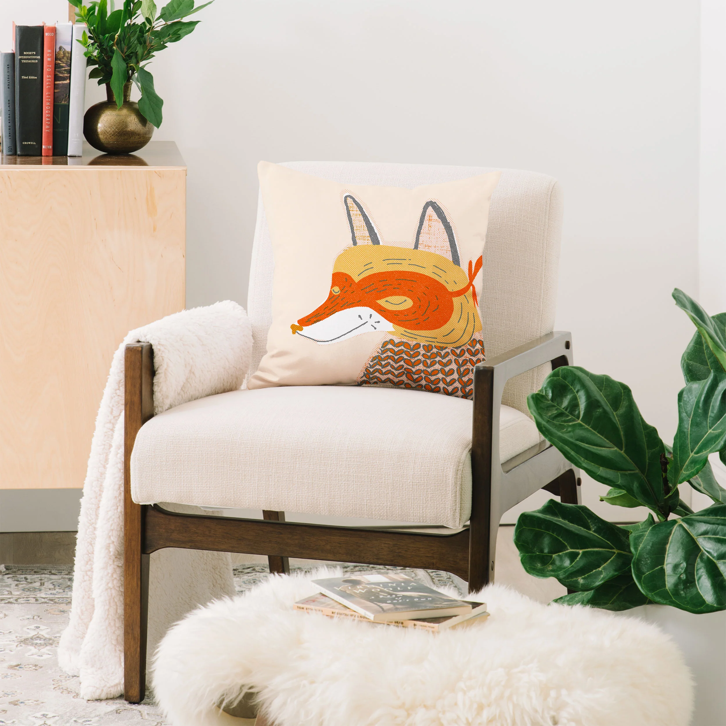 Mr. Fox Throw Pillow