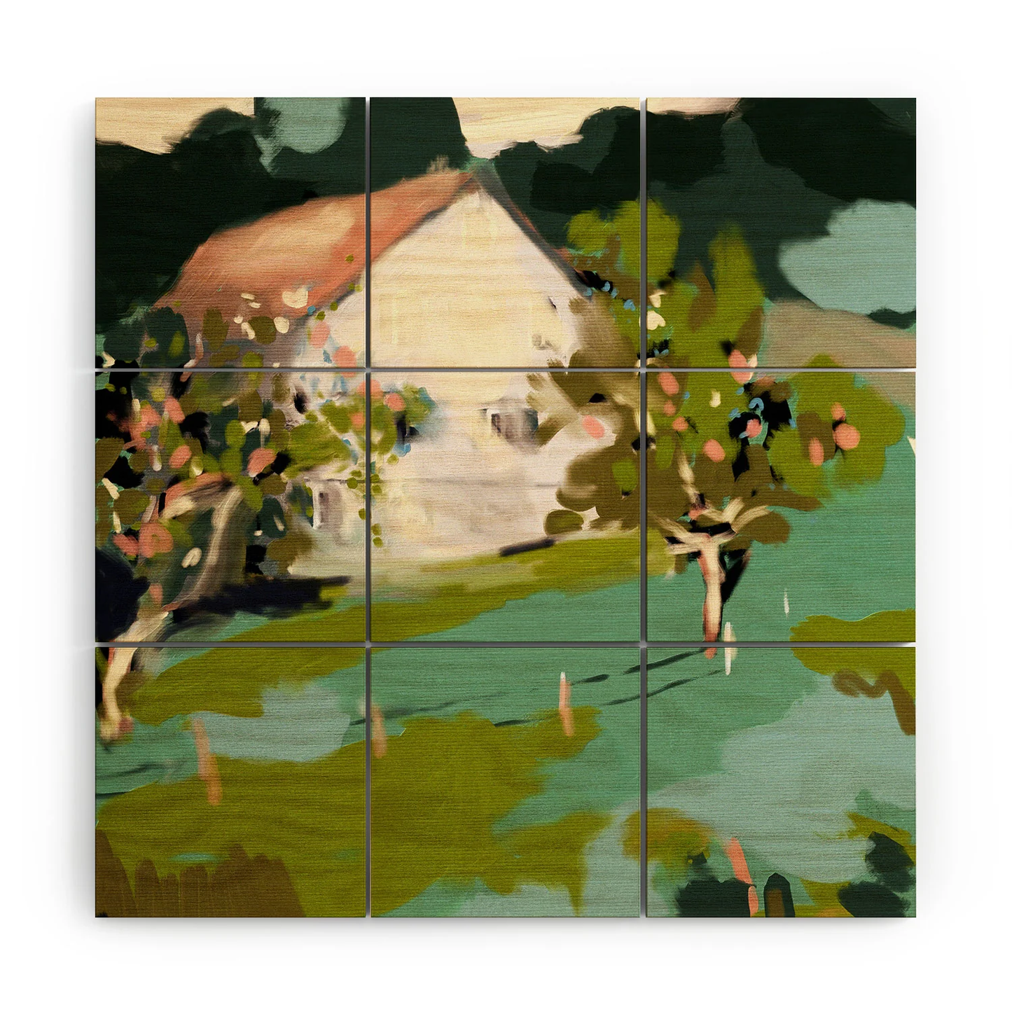 Mountain Alps Wood Wall Mural