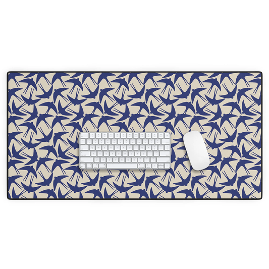 Spring Swallows Desk Mat