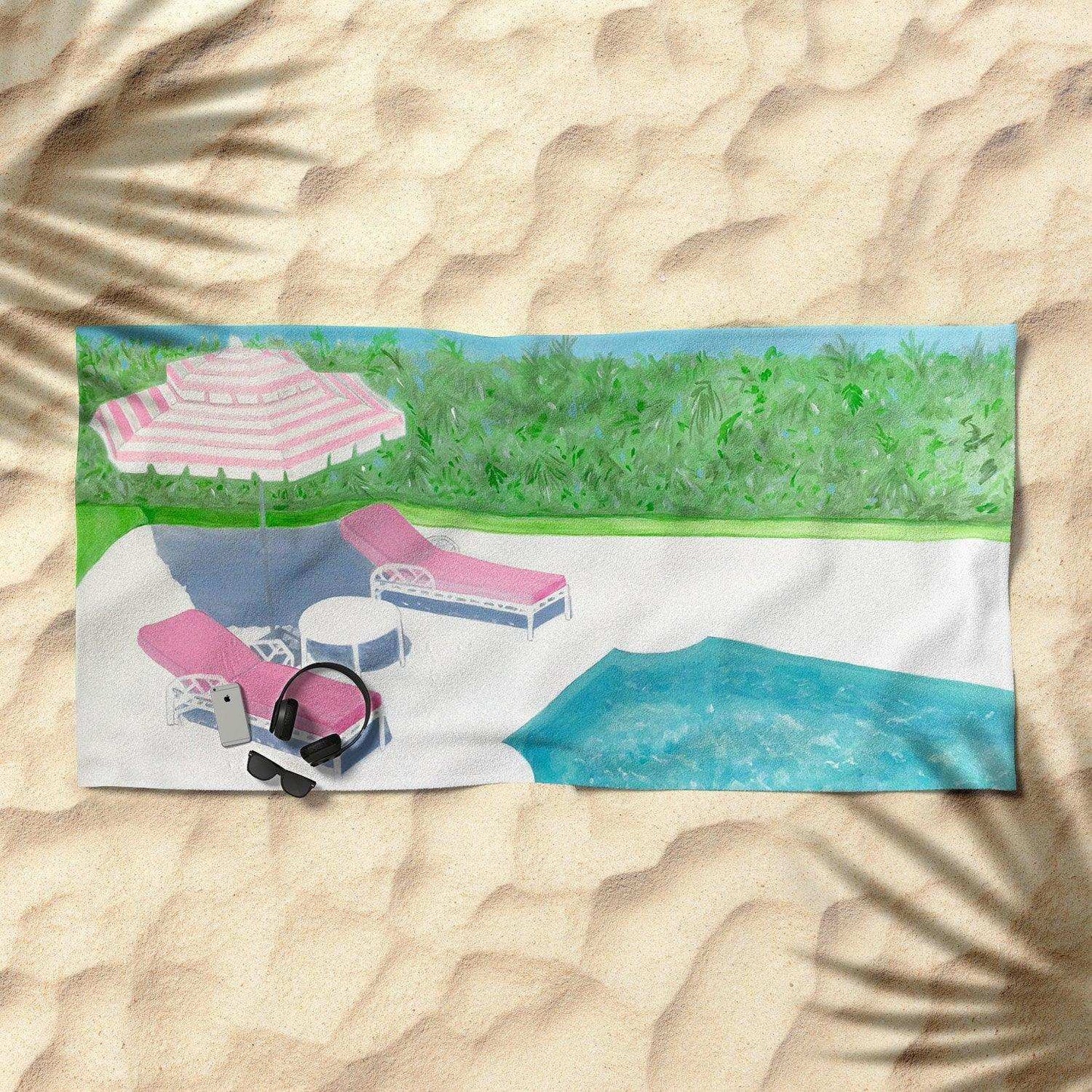 Coral Lane Beach Towel