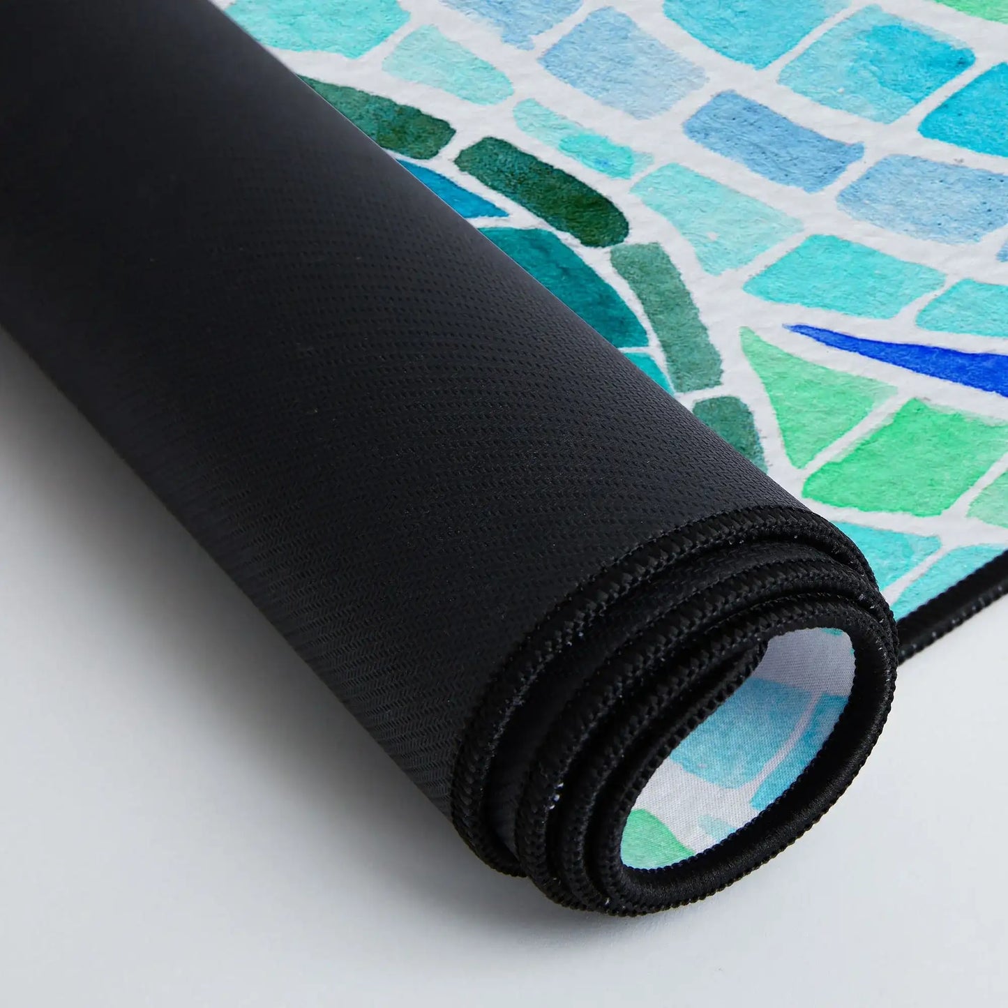 Mosaic Watercolor Sea Turtle Desk Mat