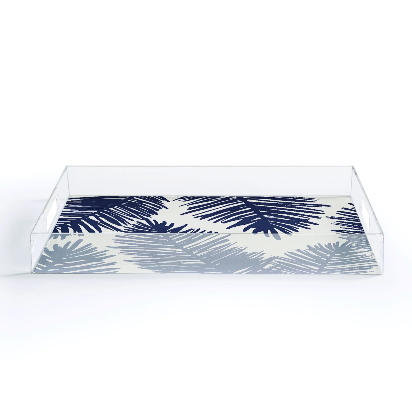 Blue Palms Acrylic Tray - Medium w/Handles