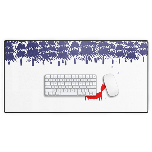 Alone in the Forest Desk Mat