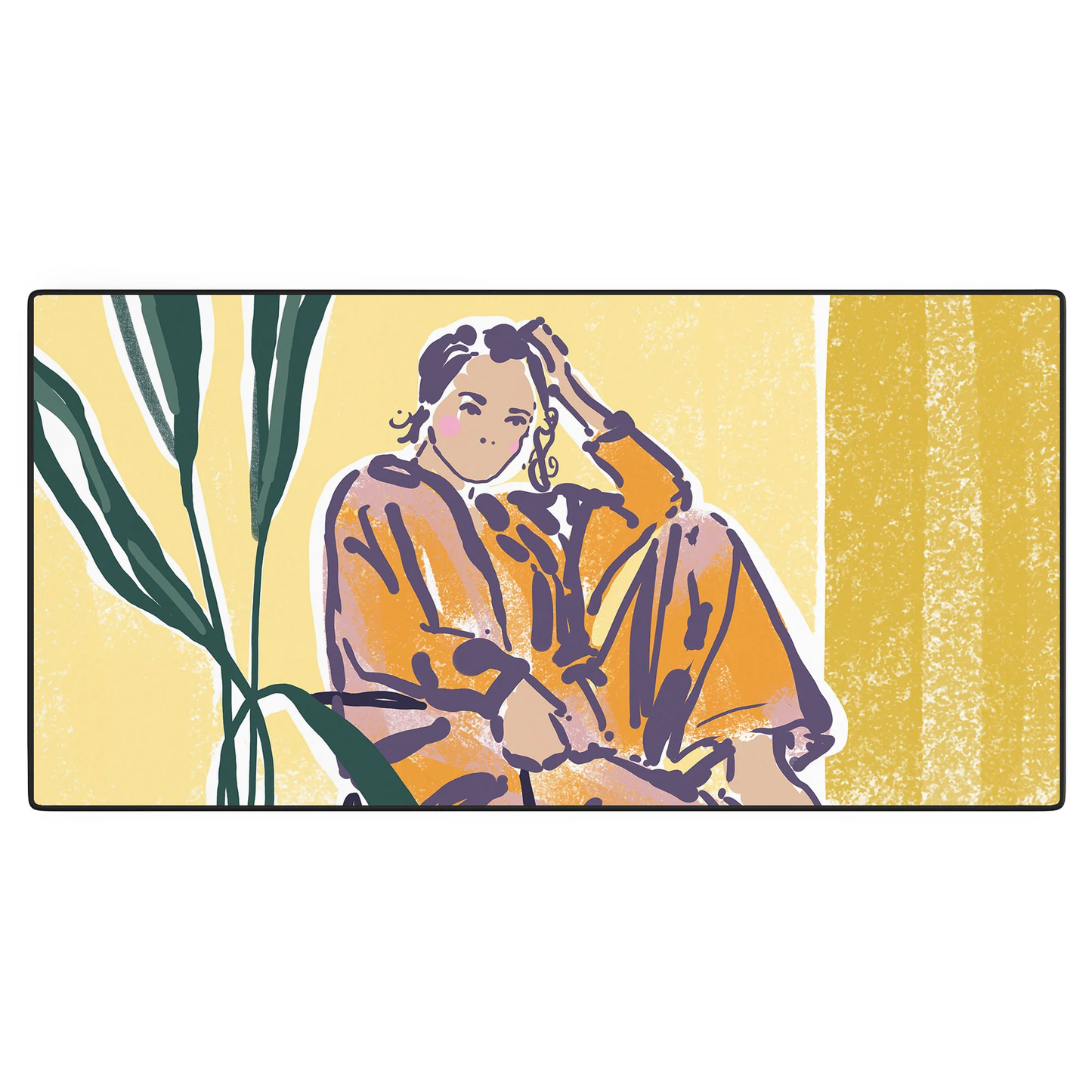 Yellow Pajamas Desk Mat