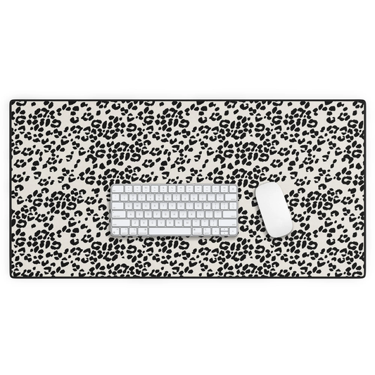 Neutral Leopard Desk Mat