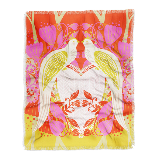 Love Doves Throw Blanket - Lightweight