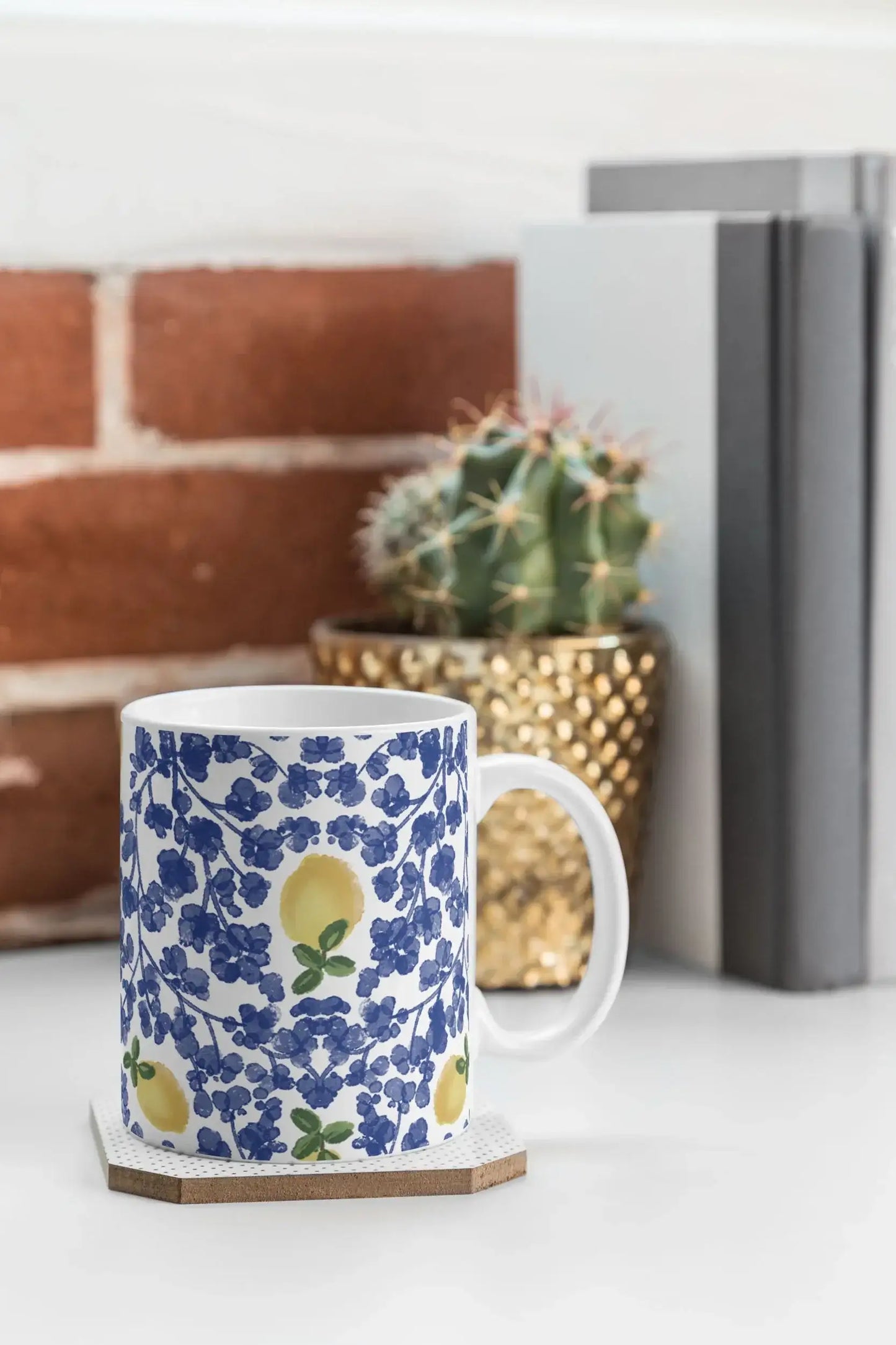 Chinoiserie Lemon Coffee Mug