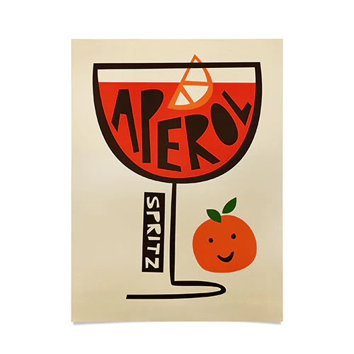 Aperol Spritz Cocktail Poster Art