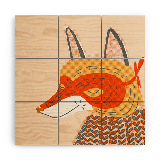Mr. Fox Wood Wall Mural