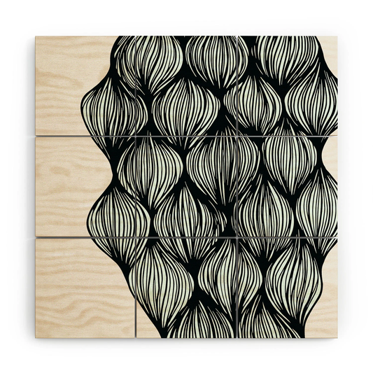 Waves Wood Wall Mural