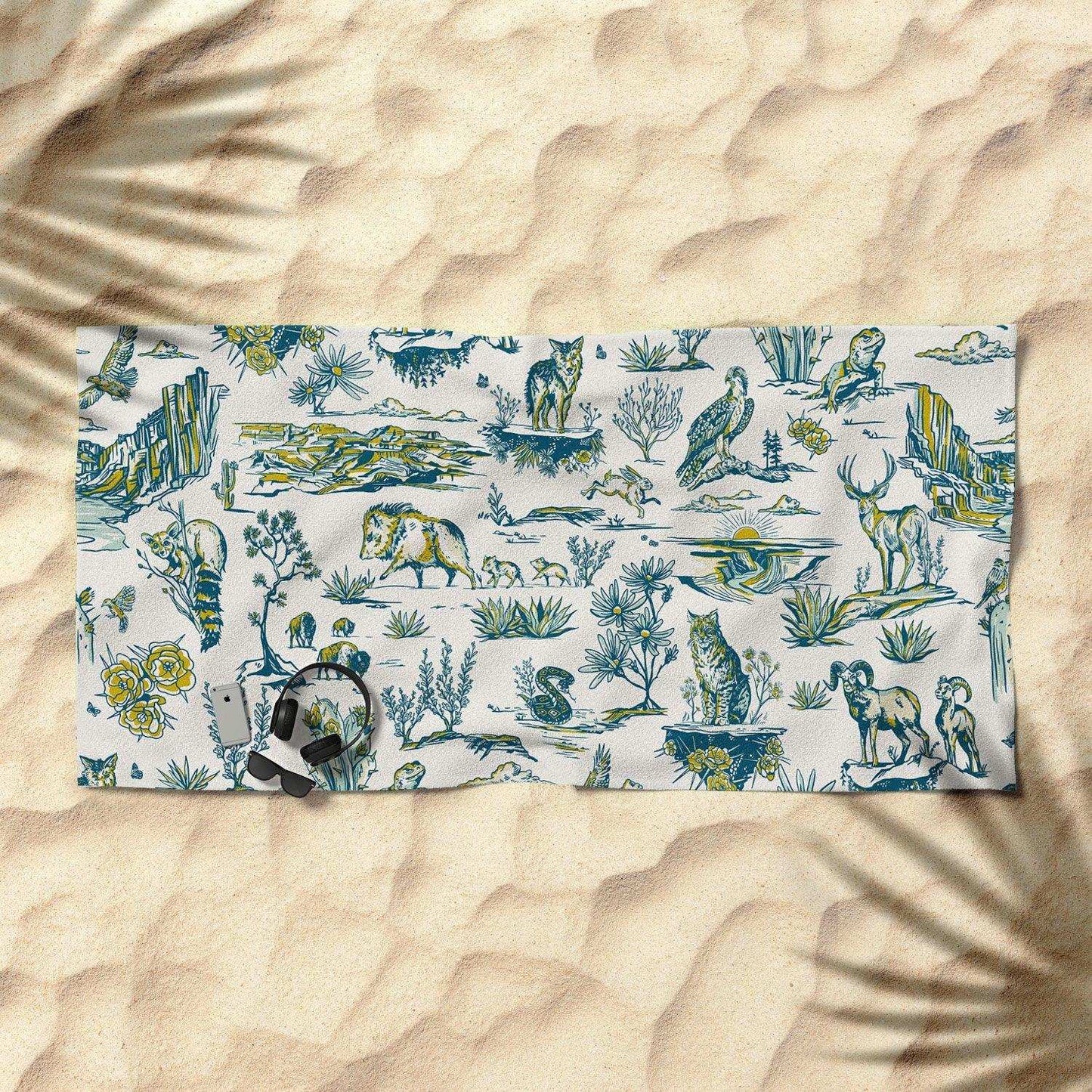 Grand Canyon National Park Wildlife Beach Towel