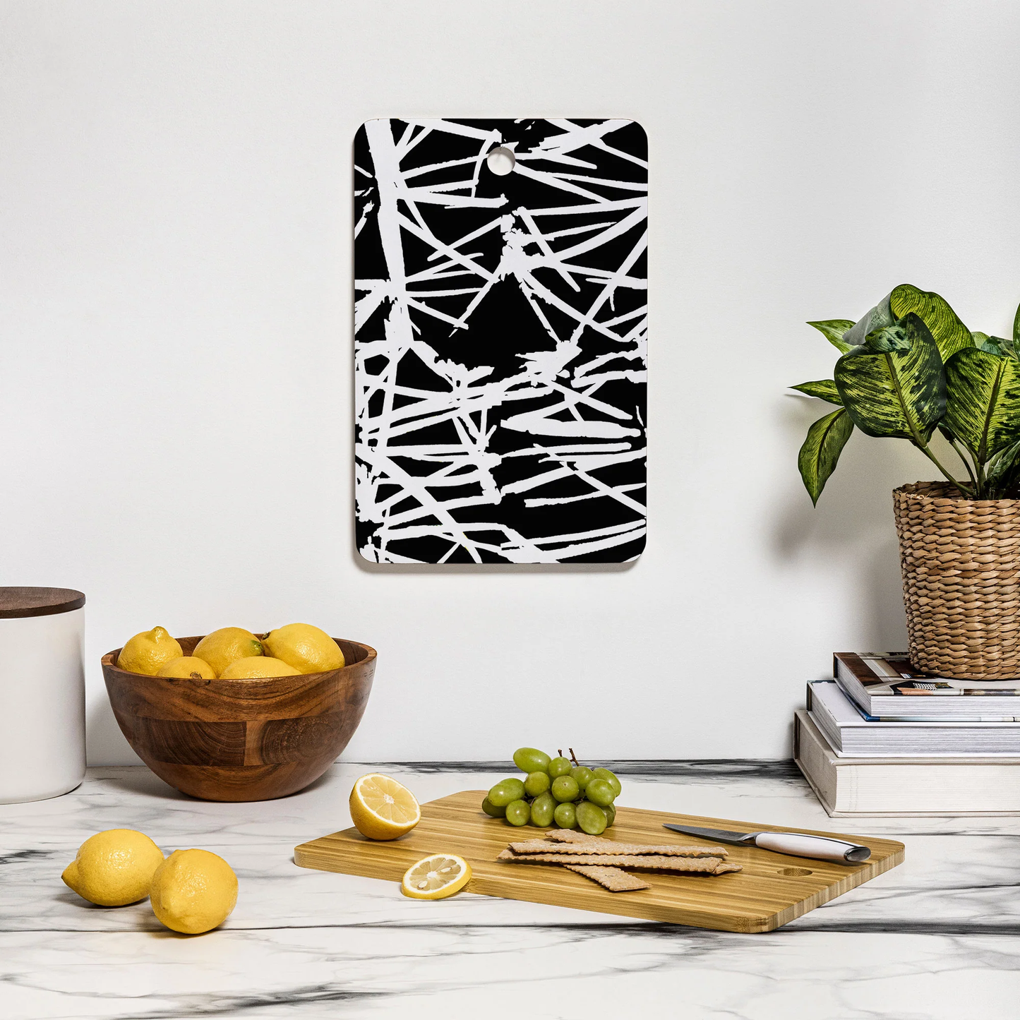 White Lightening Bamboo Cutting Board