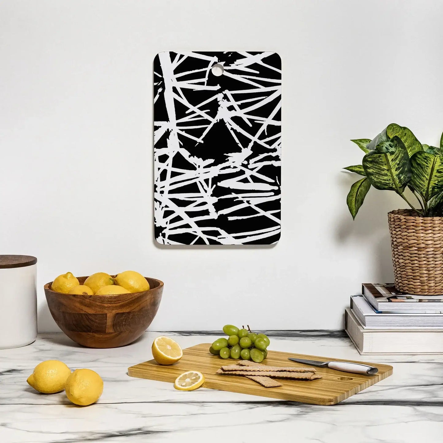 White Lightening Bamboo Cutting Board