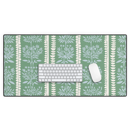 Millie Stripe Green Desk Mat