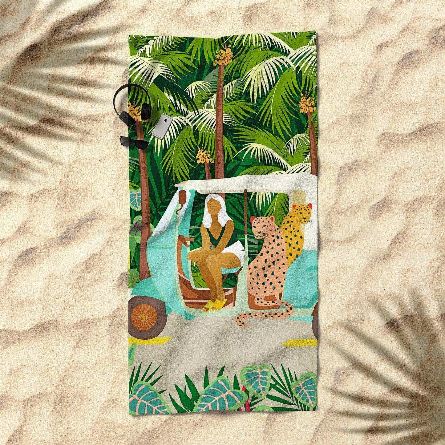 Rickshaw Ride Beach Towel