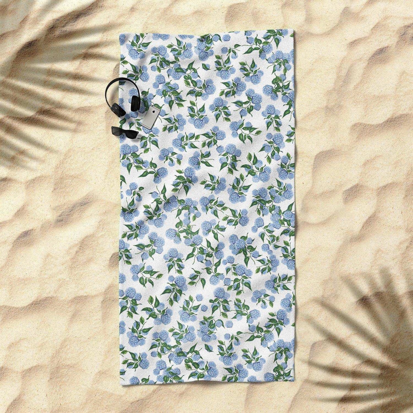 Hydrangea Beach Towel