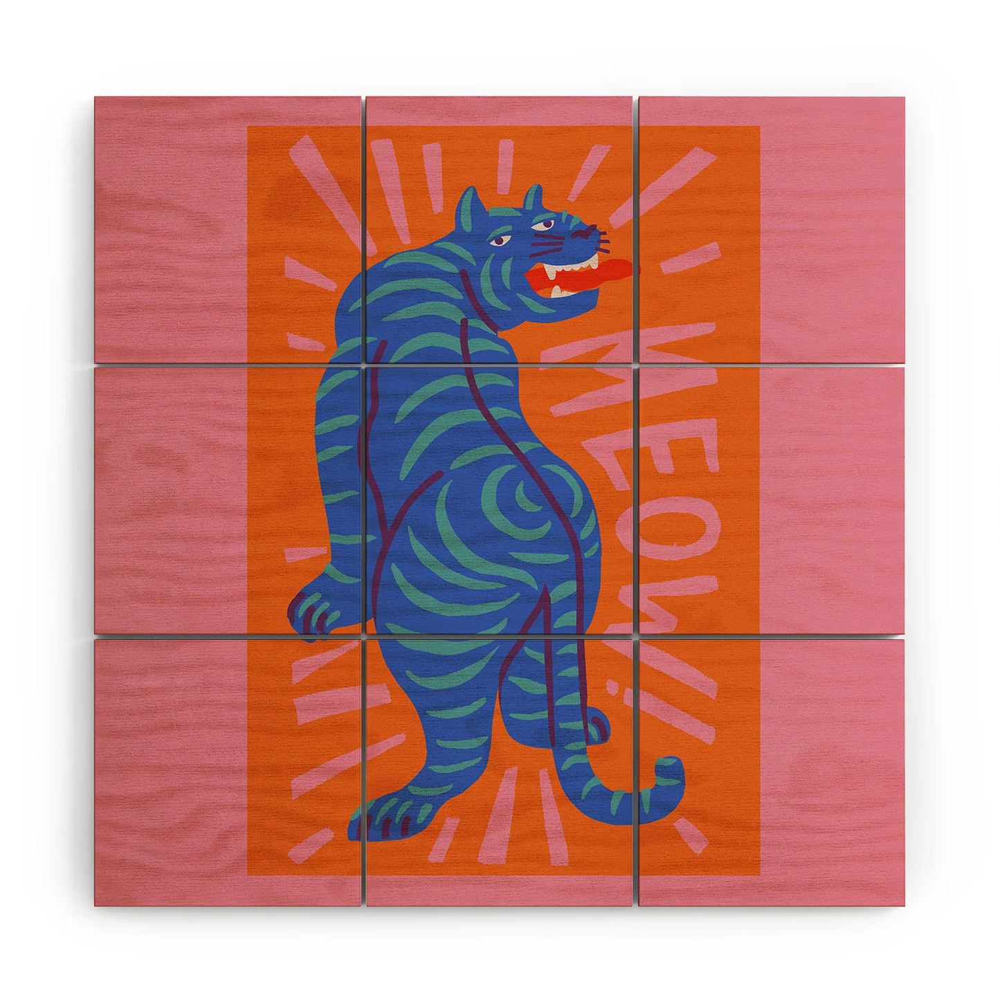 Meow Wood Wall Mural