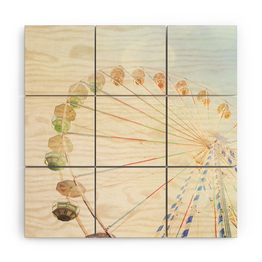 Ferris Wheel Wood Wall Mural
