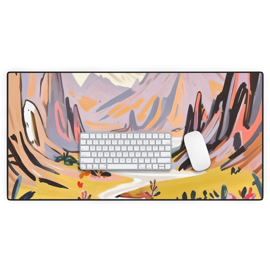 Lavender Mountains Desk Mat