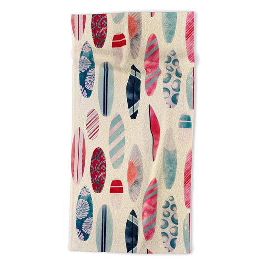 Vintage Surfboards Beach Towel