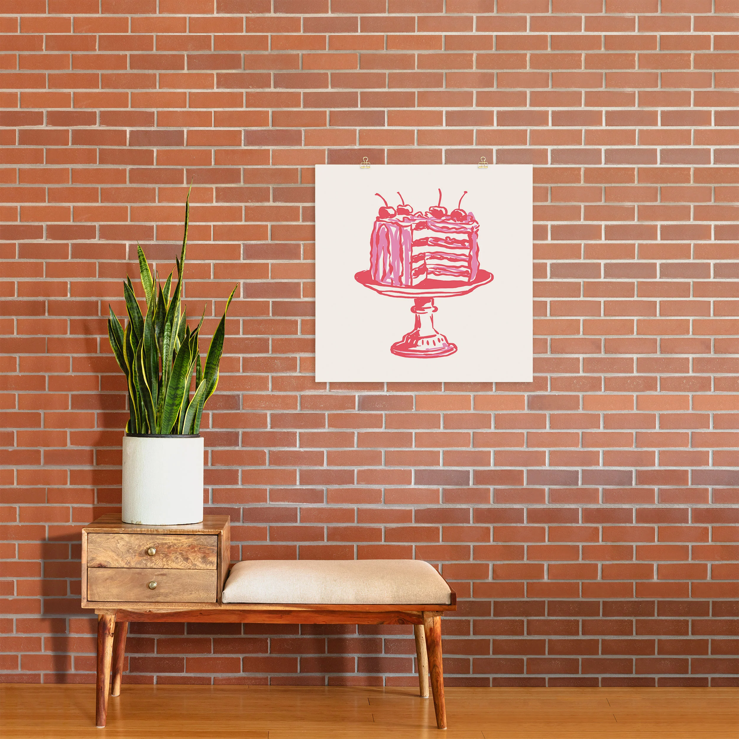 Pink Cake Art Print