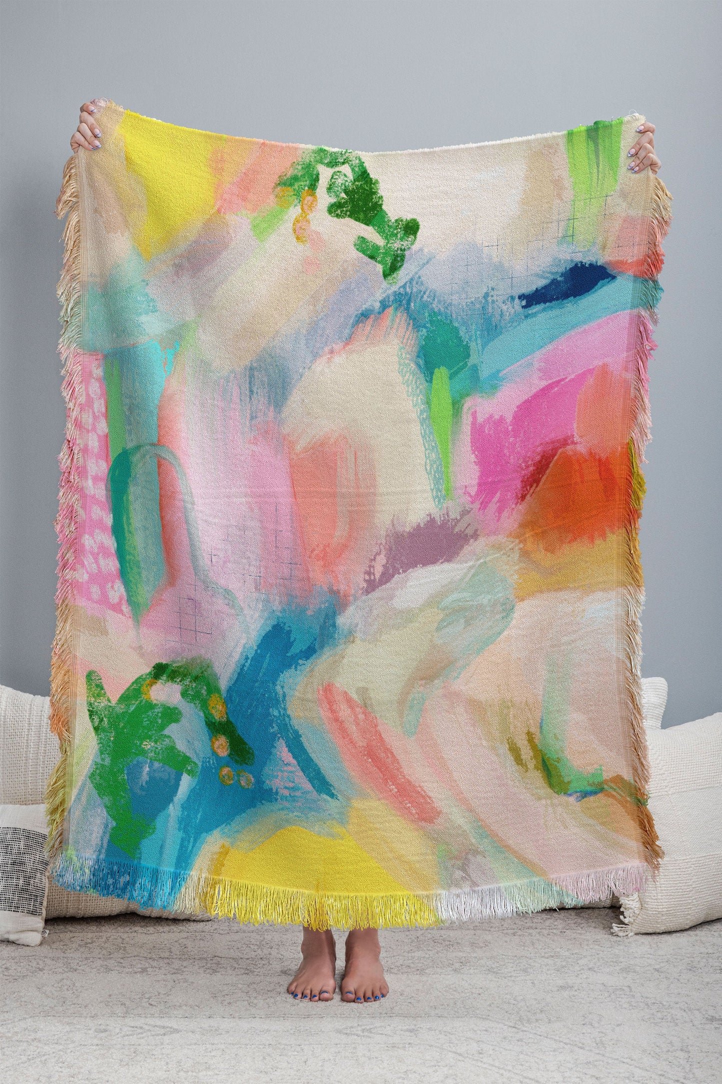 Community Garden Woven Throw Blanket - Midweight