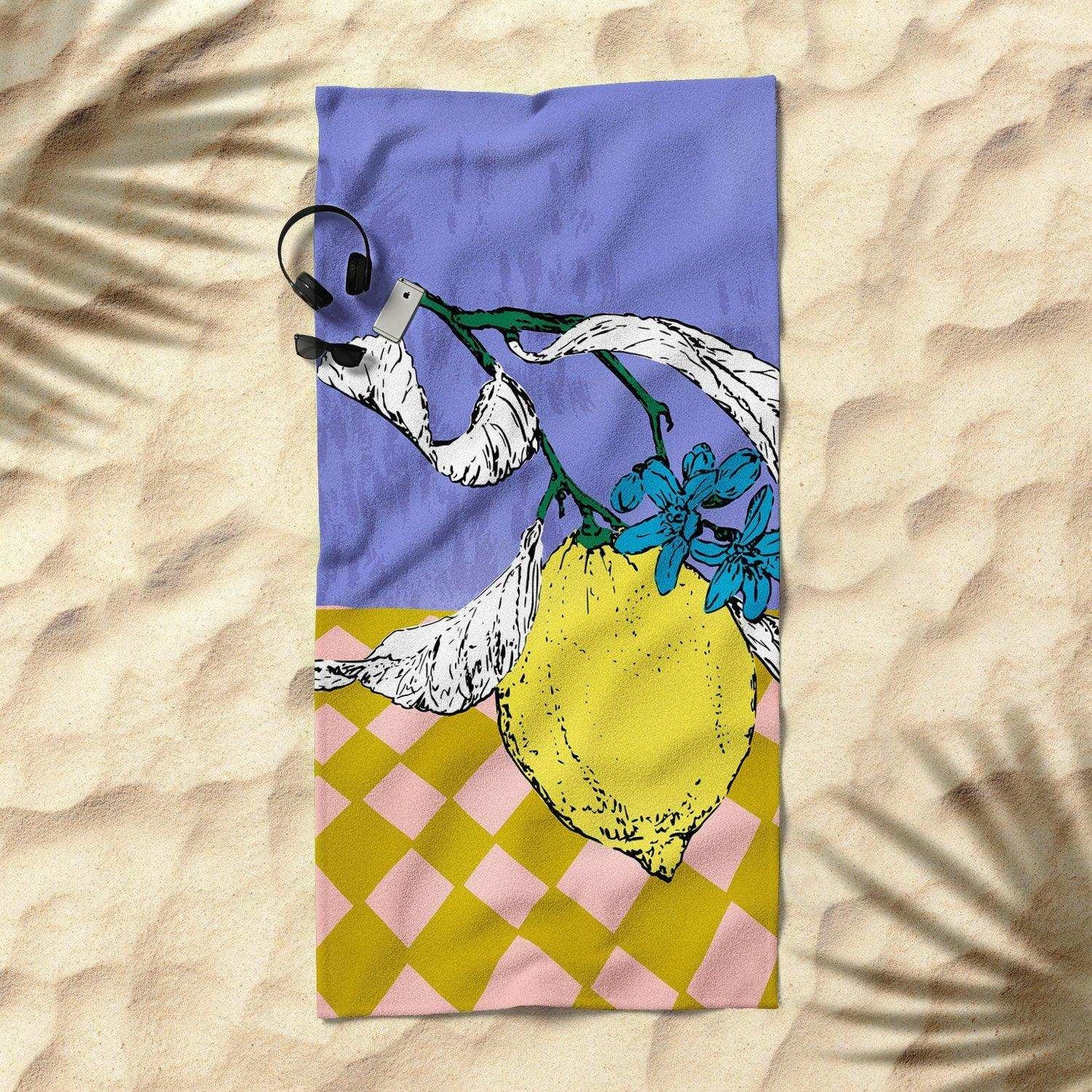 Super Fruits Lemon Beach Towel
