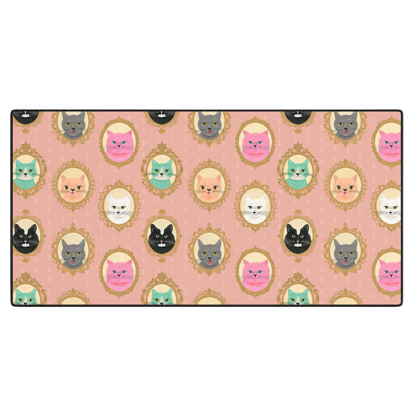 Cat Cameos Desk Mat