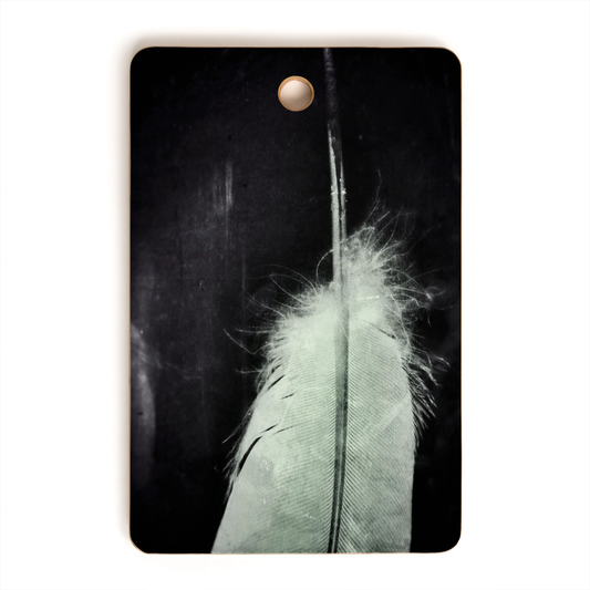 White Feather Bamboo Cutting Board