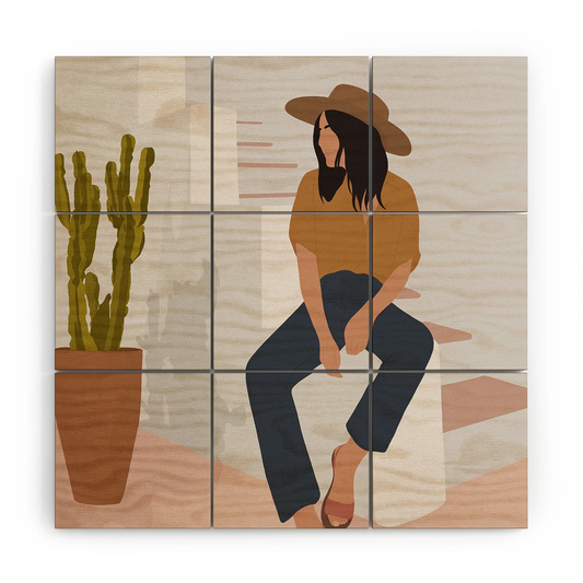 Desert Lady Wood Wall Mural