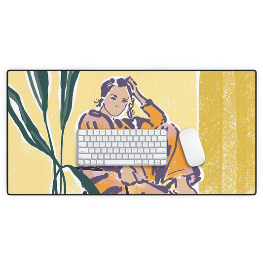 Yellow Pajamas Desk Mat