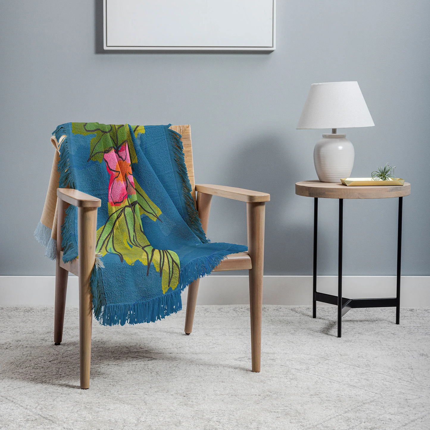 Flowers on Captiva Woven Throw Blanket - Midweight