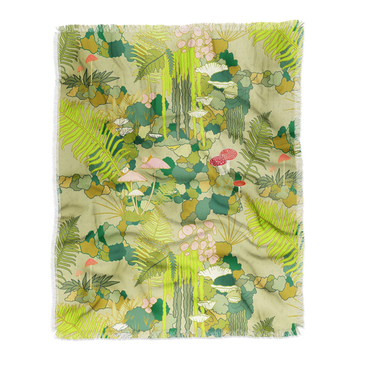 Mossy Forest Floor Throw Blanket - Lightweight