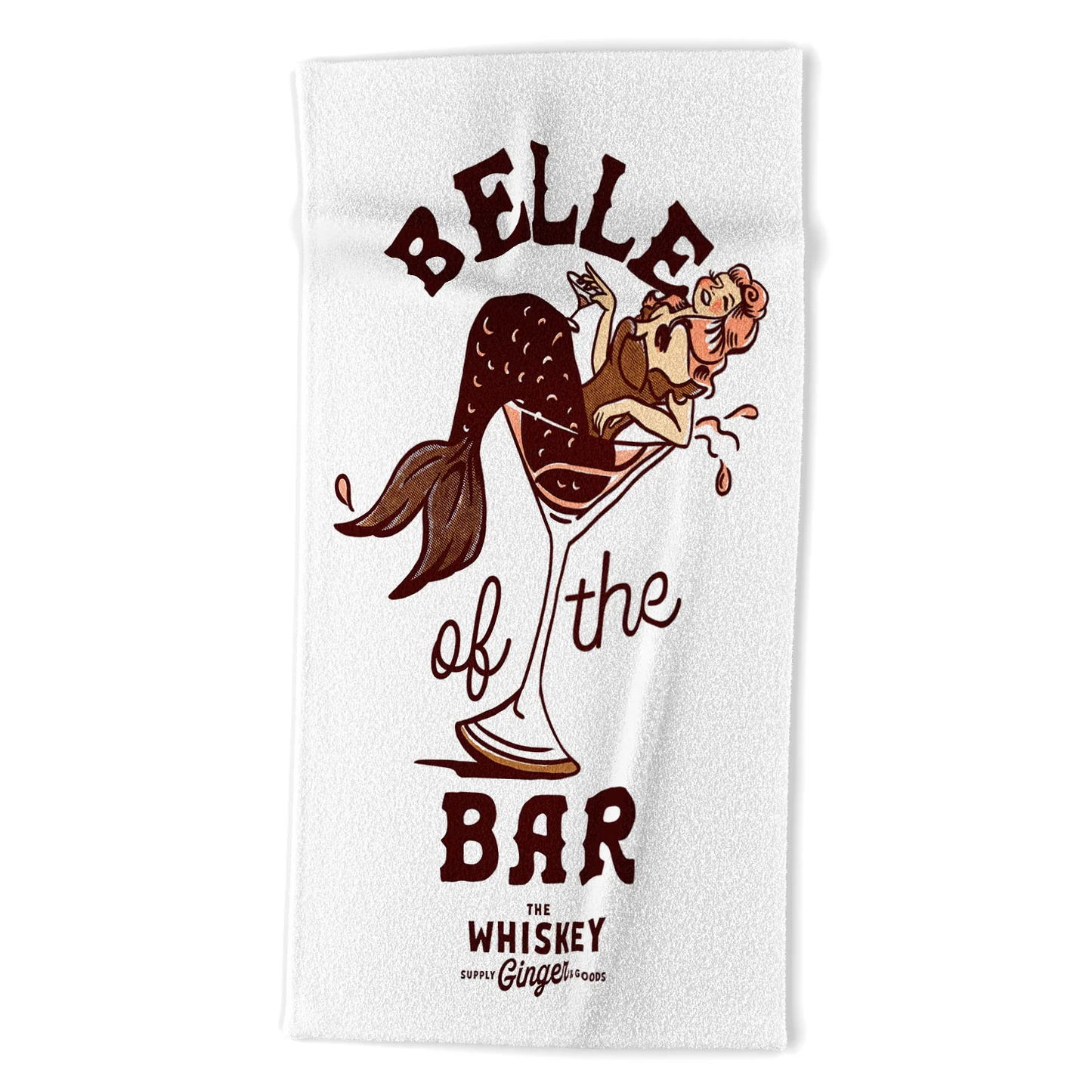 Belle of the Bar Pinup Mermaid Beach Towel