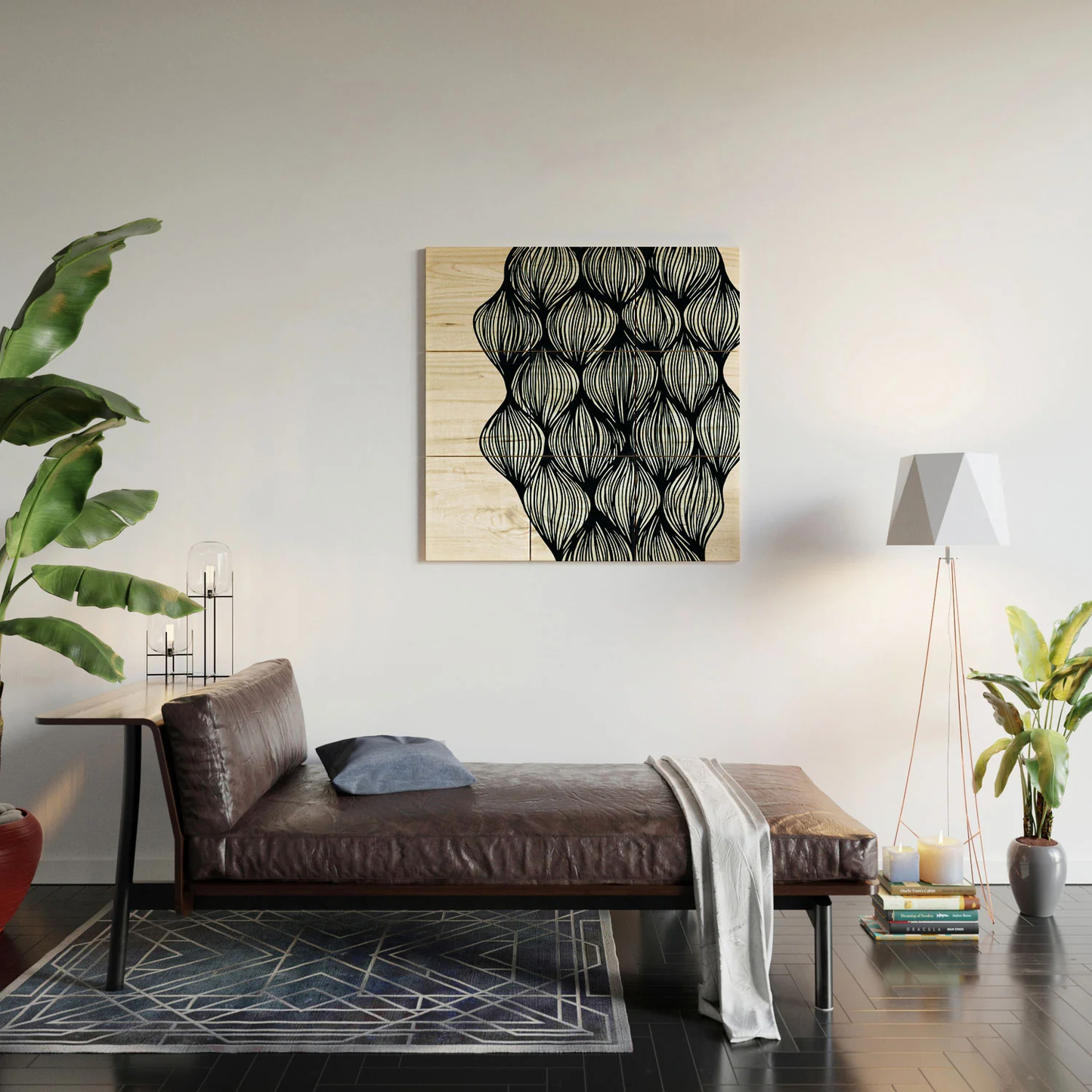 Waves Wood Wall Mural